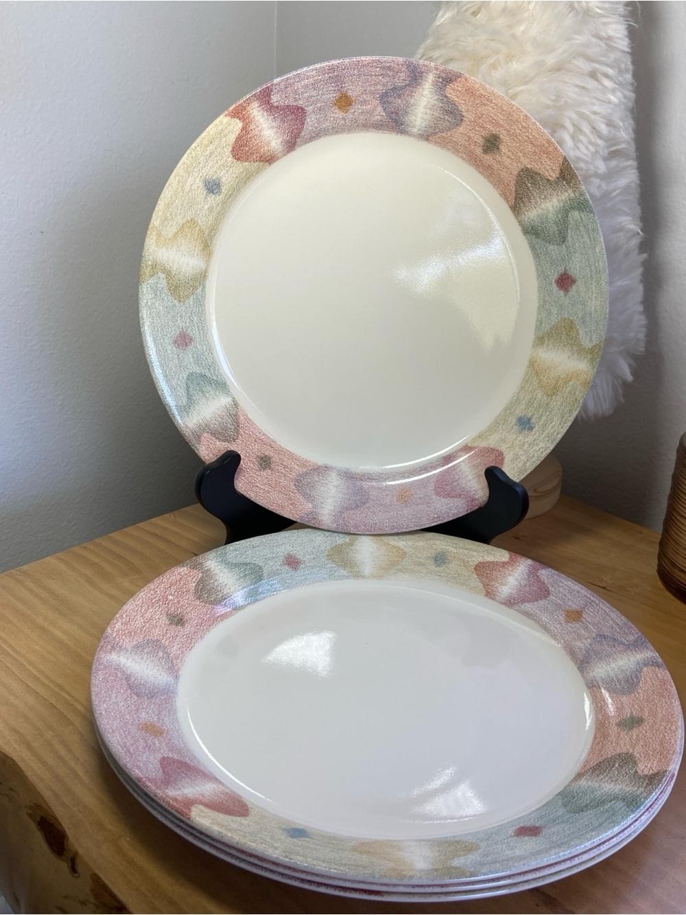 Retired Corelle Corning Mirage 10 1/4" Dinner Plates, Set Of 4